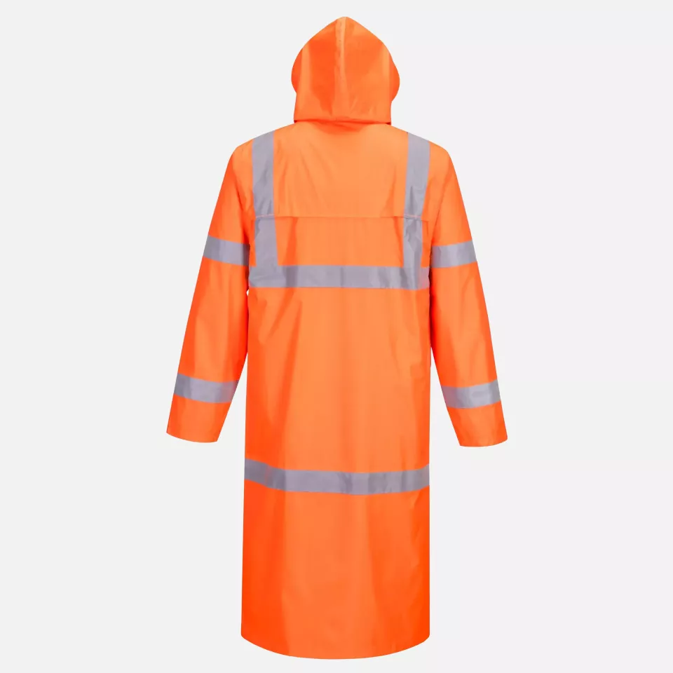 Portwest H445ORR, Hi-Vis Rain Coat 122cm, Orange, image 2, gallery thumbnail