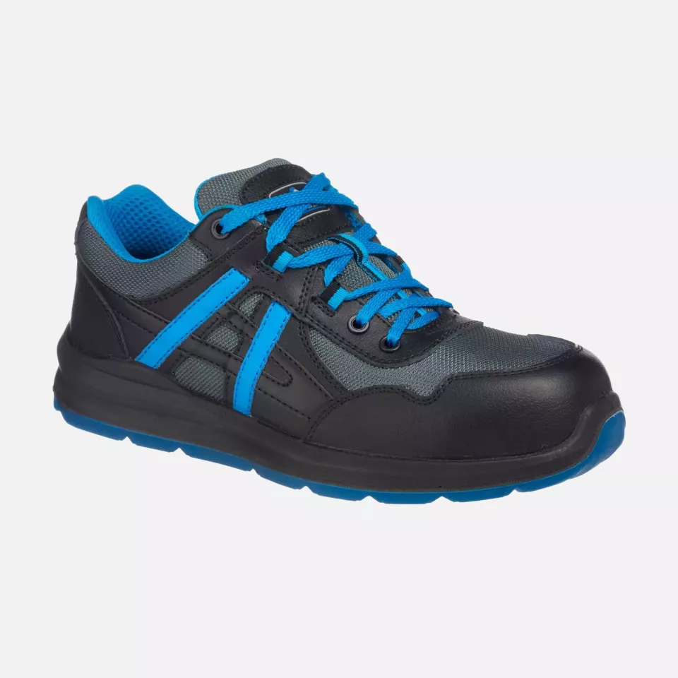 Portwest FT60BKB, Compositelite Mersey Trainer S1P, Black/Blue, image 1, gallery thumbnail