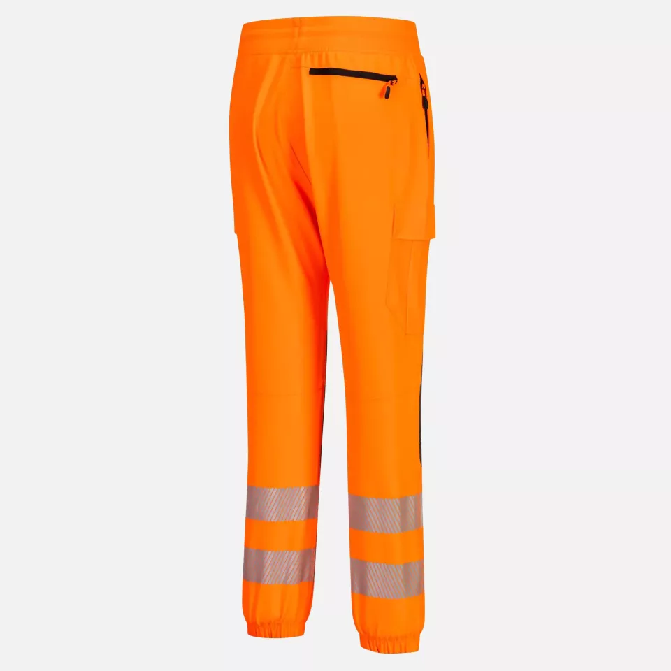 Portwest KX346OBR, PW3 Hi-Vis Flexi Jogginghose, Orange/Schwarz, image 3, gallery thumbnail