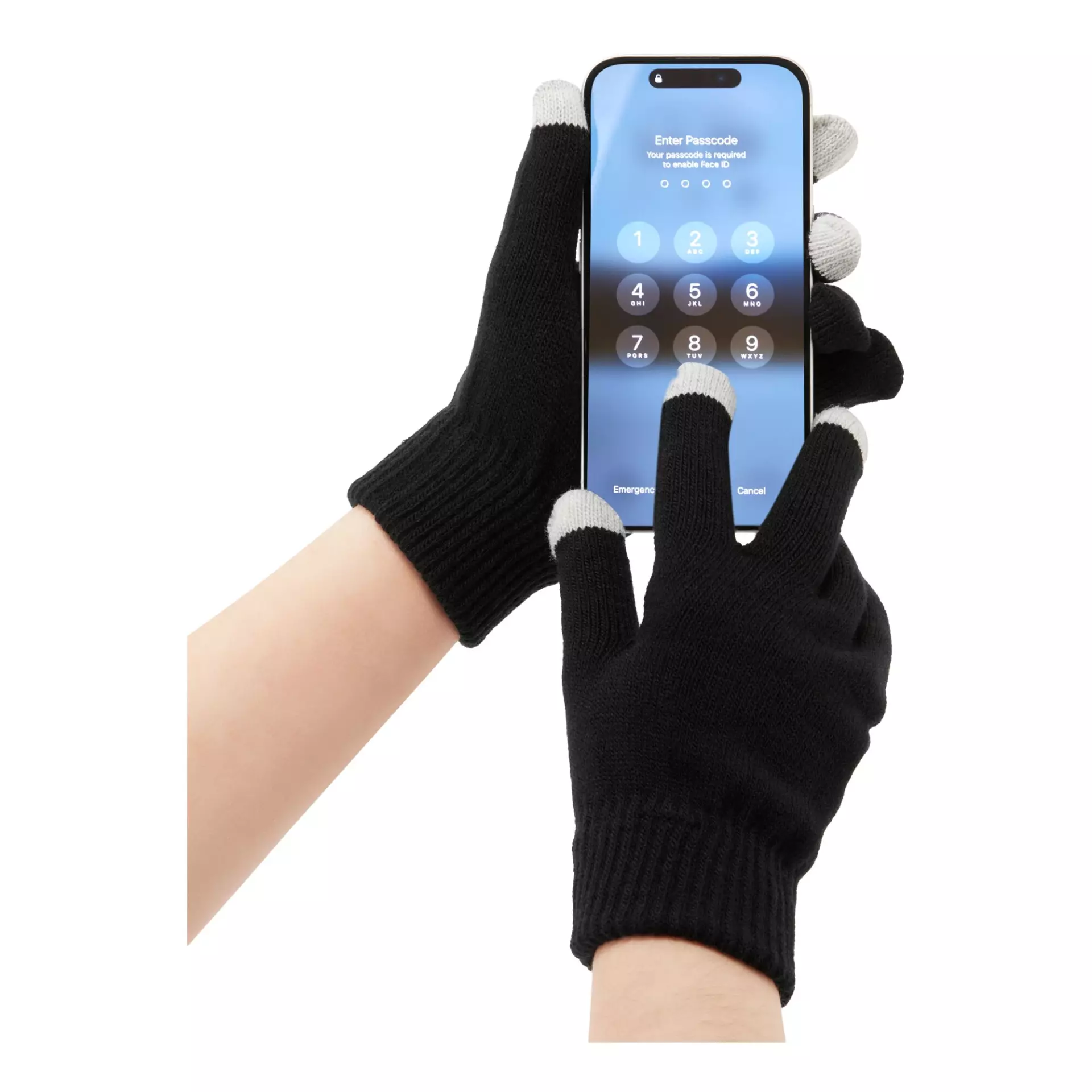 Portwest GL16BKR, Touchscreen Knit Glove, Black, image 1