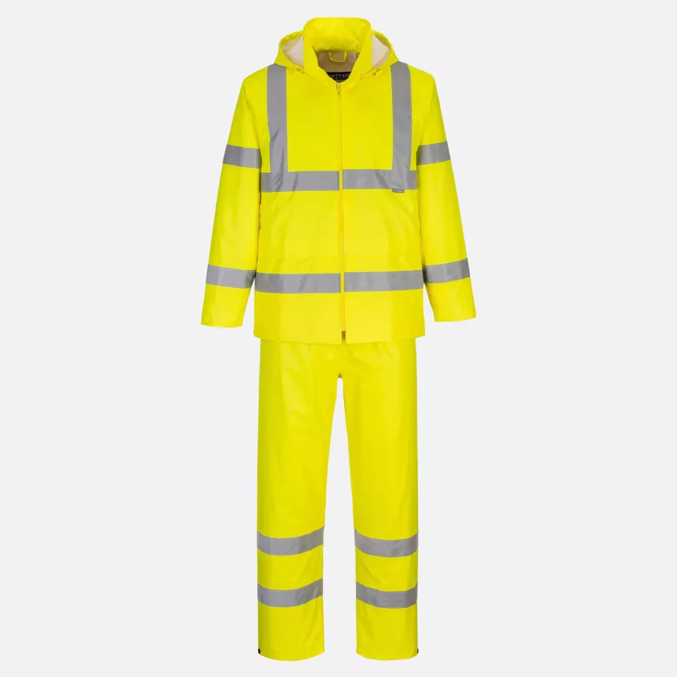 Portwest H448YER, Hi-Vis Packaway Rain Suit, Yellow, image 2, gallery thumbnail