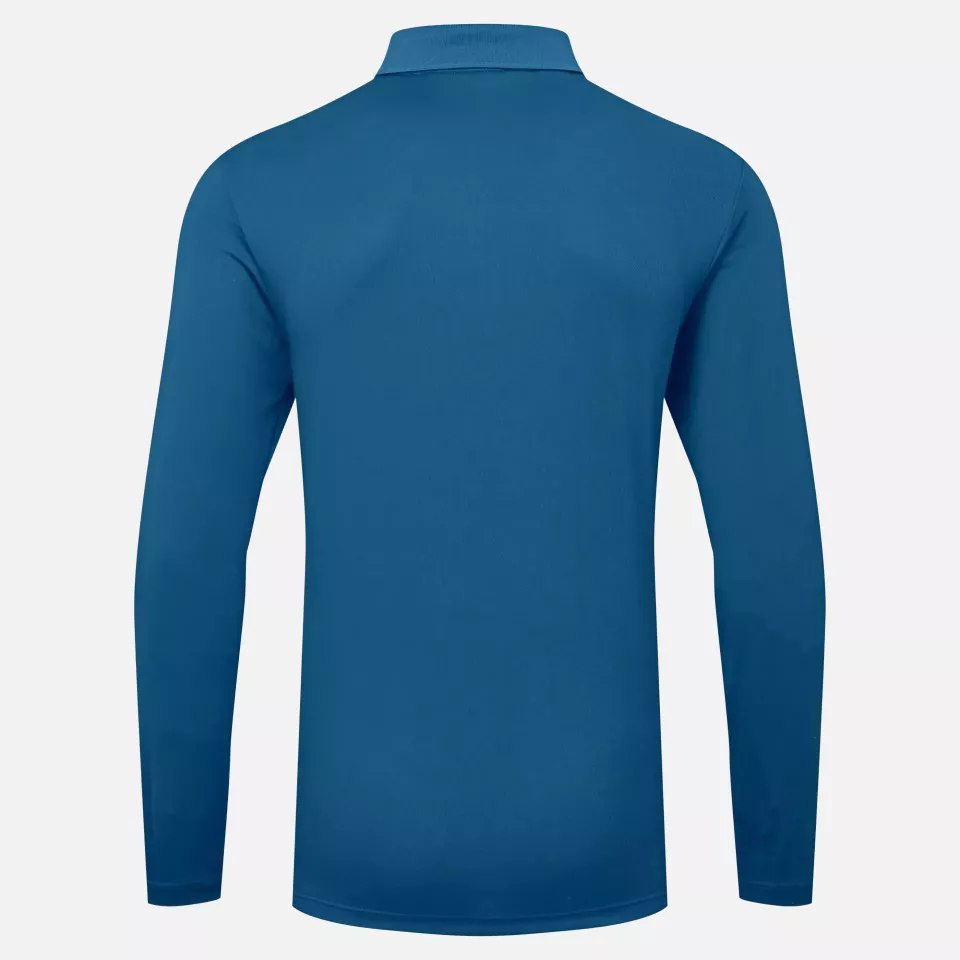 Portwest DX414MBR, DX4 Polo Shirt L/S, Metro Blue, image 2, gallery thumbnail