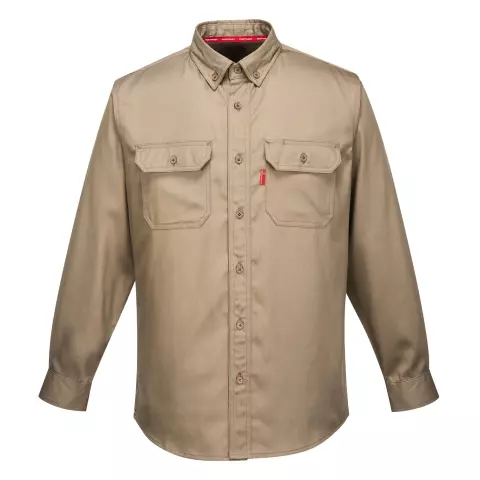 Portwest Bizflame 88/12 FR Work Shirt, Khaki
