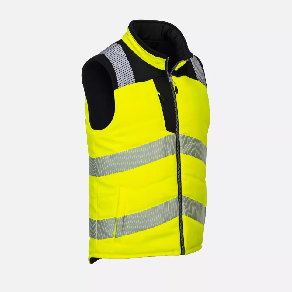 Portwest PW374YBR, PW3 Hi-Vis Reversible Bodywarmer, Yellow/Black, image 7, gallery thumbnail