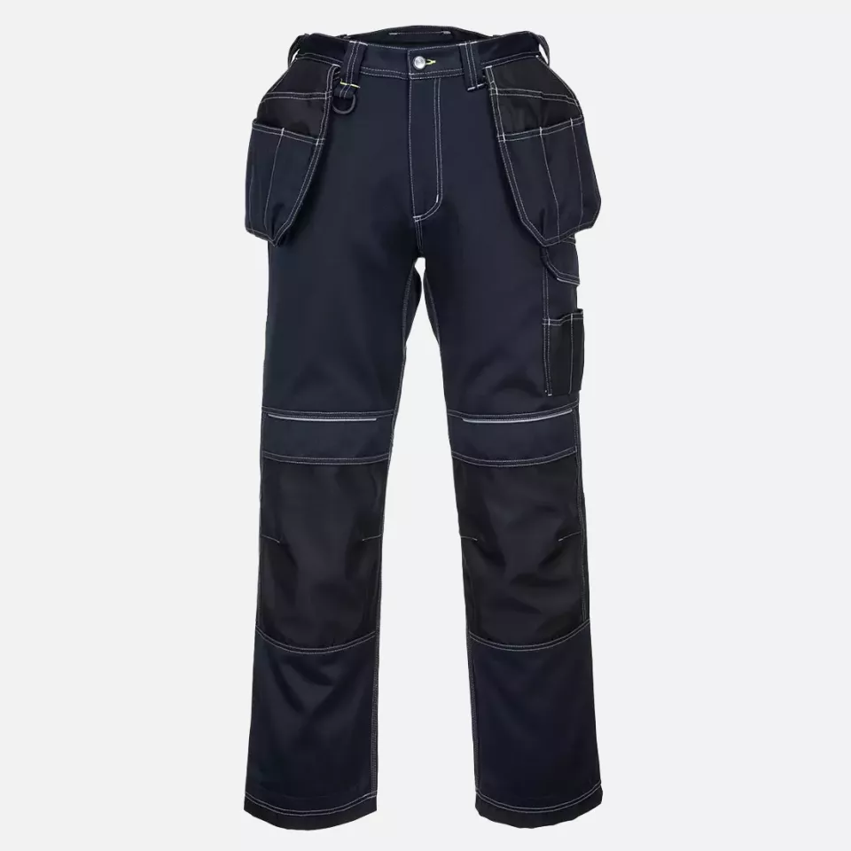 Portwest T602NBS, PW3 Holster Work Trousers, Navy/Black Short, image 1, gallery thumbnail