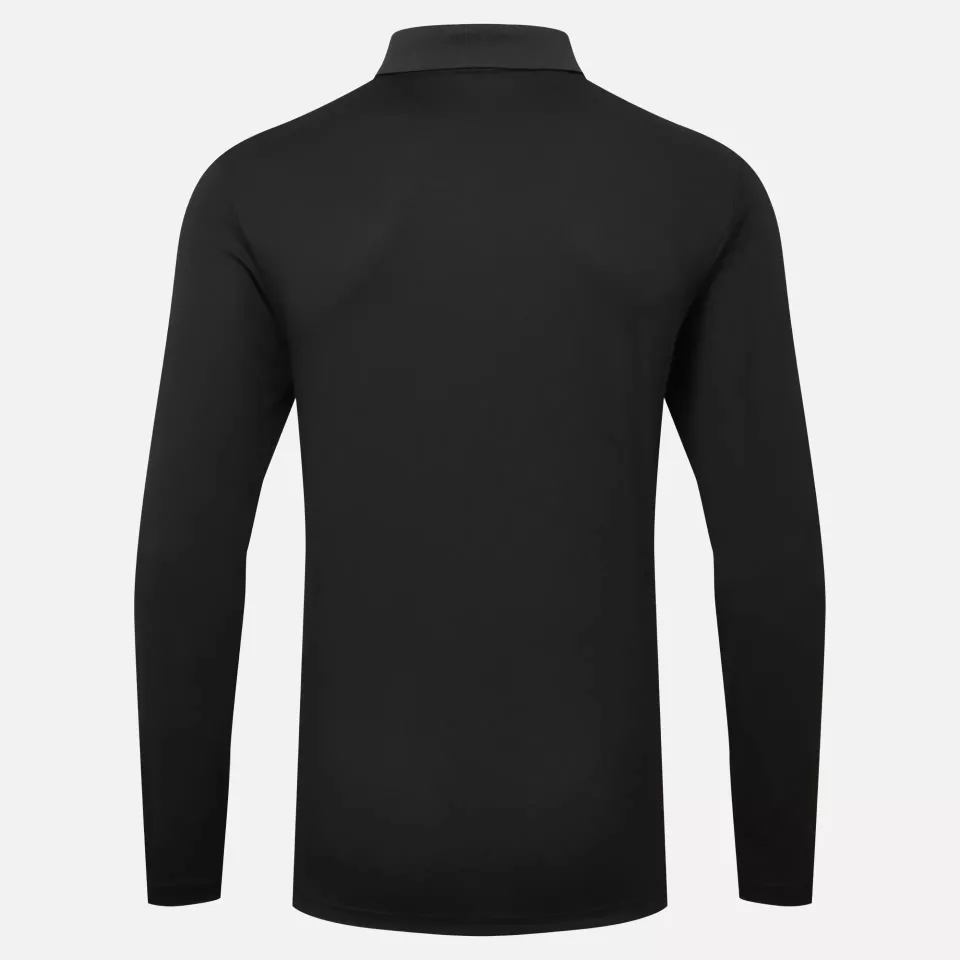 Portwest DX414BKR, DX4 Polo Shirt L/S, Black, image 2, gallery thumbnail