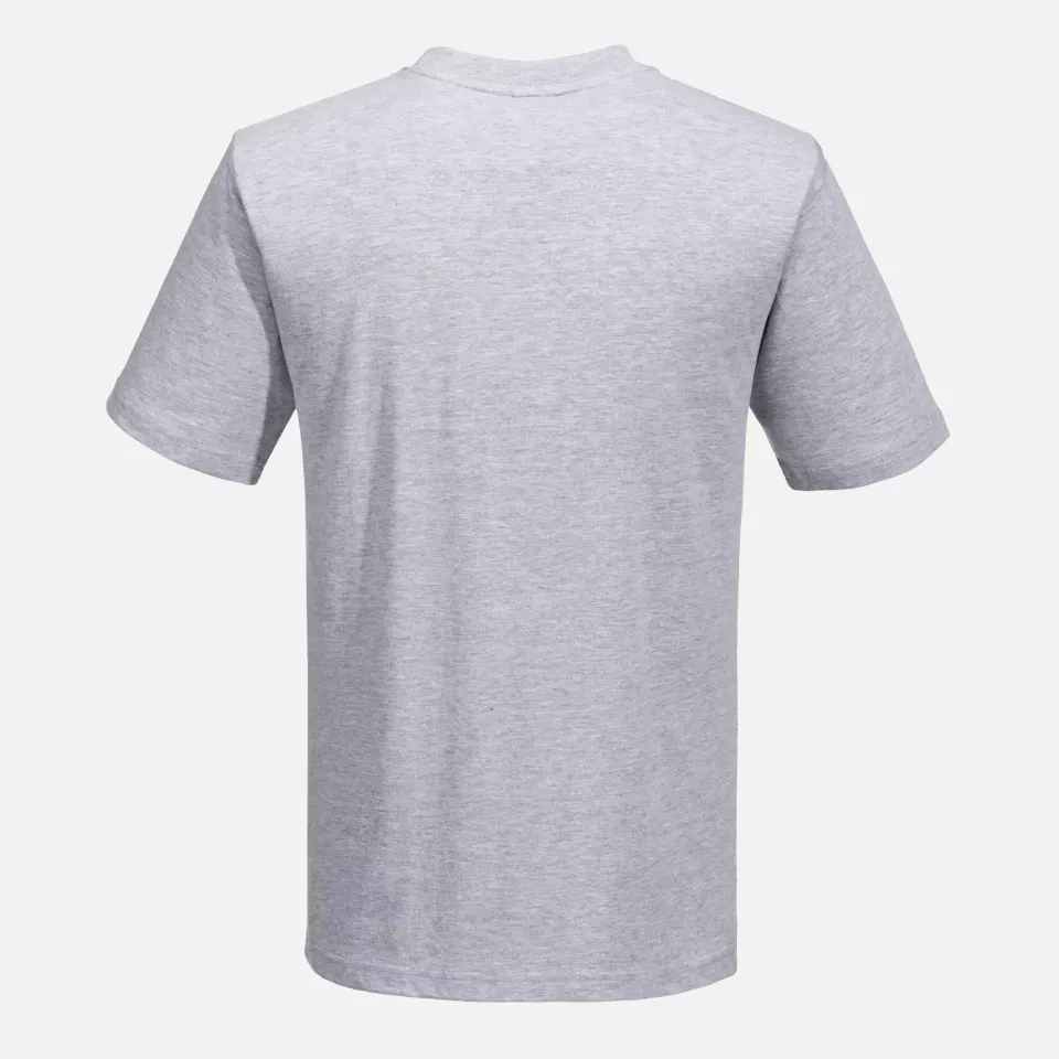 Portwest B195HGR, Turin Premium T-Shirt, Heather Grey, image 2, gallery thumbnail