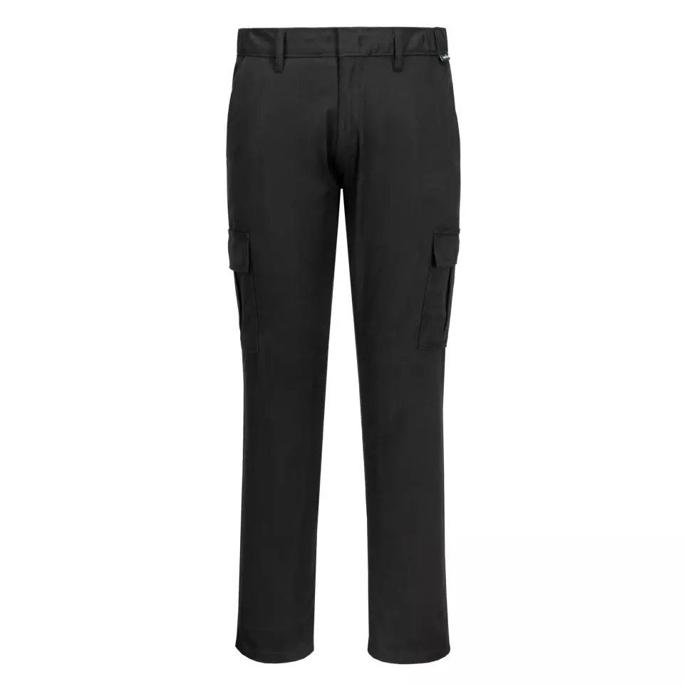 Portwest S231BKR, WX2 Eco Stretch Slim Fit Combat Trousers, Black