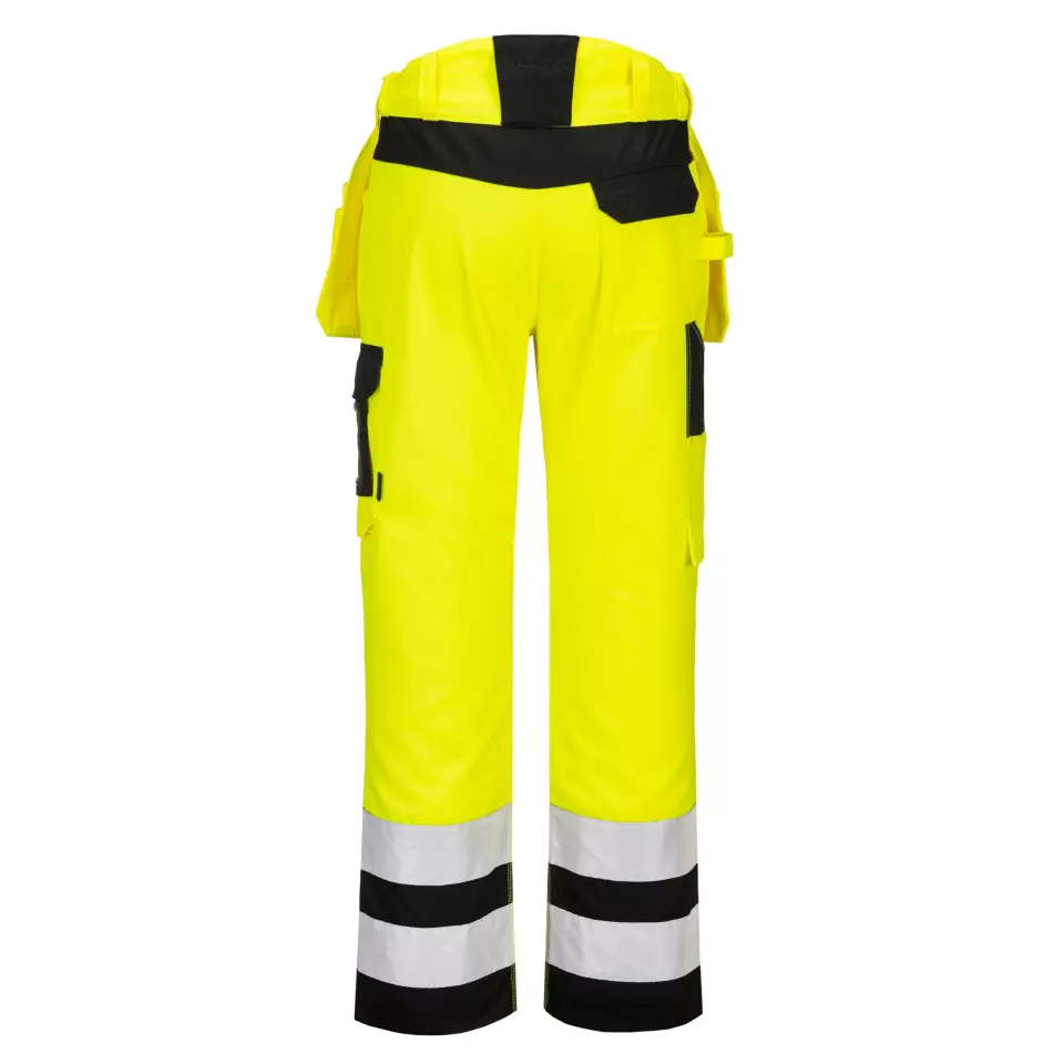 Portwest PW242YBR, PW2 Hi-Vis Holster Pocket Trousers, Yellow/Black, image 4, gallery thumbnail