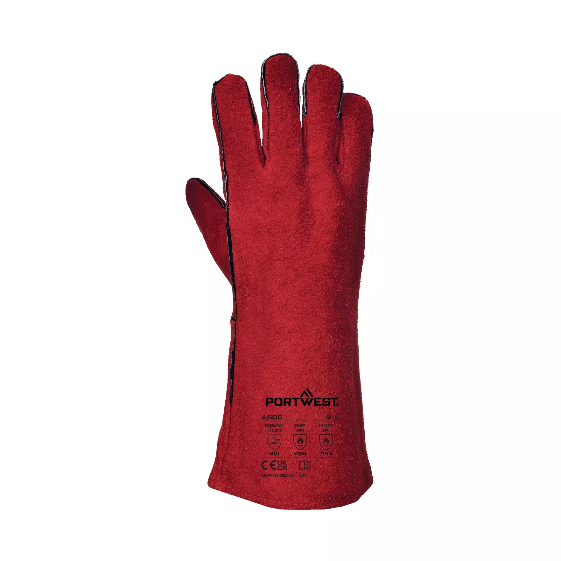 Portwest A500RER, Welders Gauntlet, Red, image 1