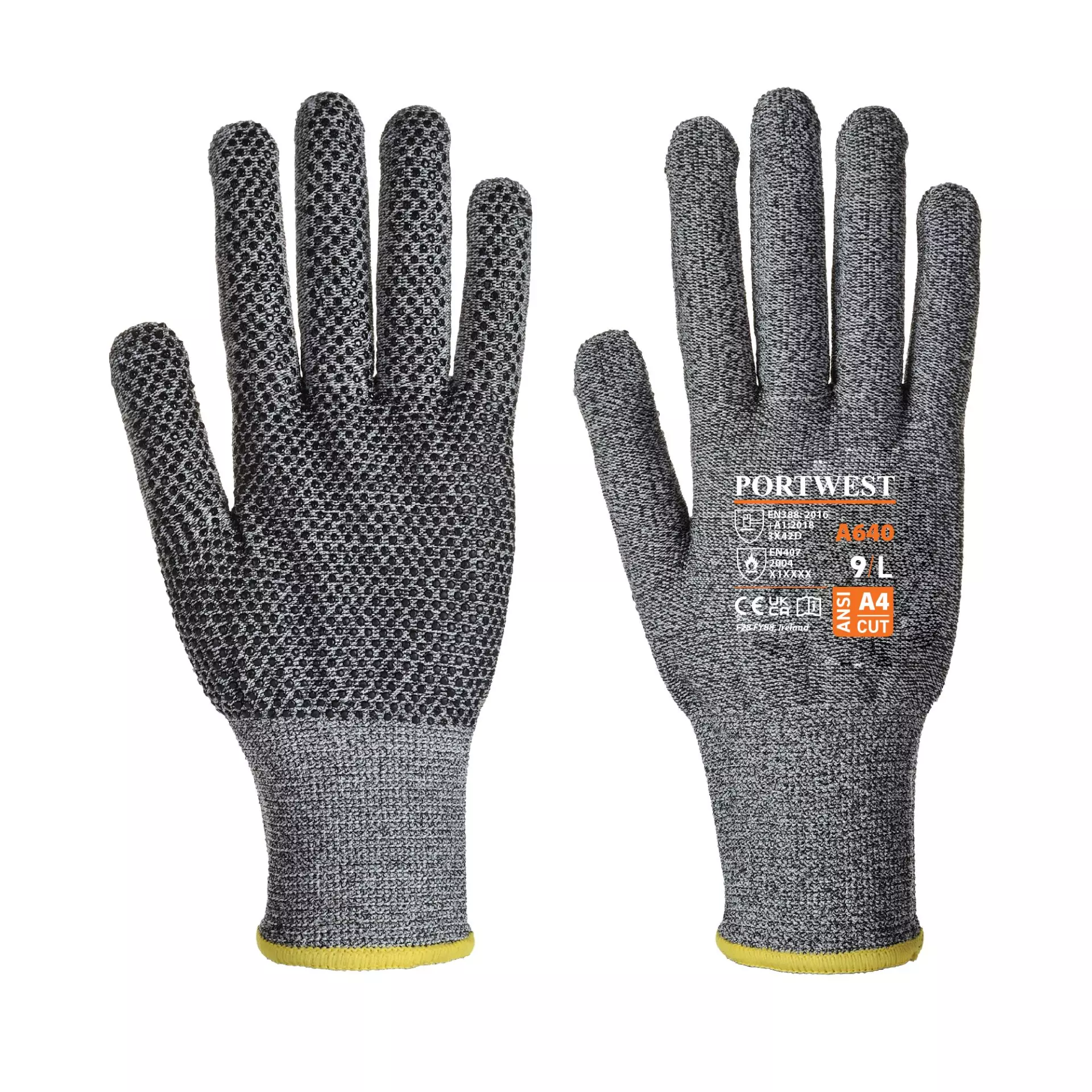 Portwest A640G7R, Sabre-Dot Glove, Grey, image 3