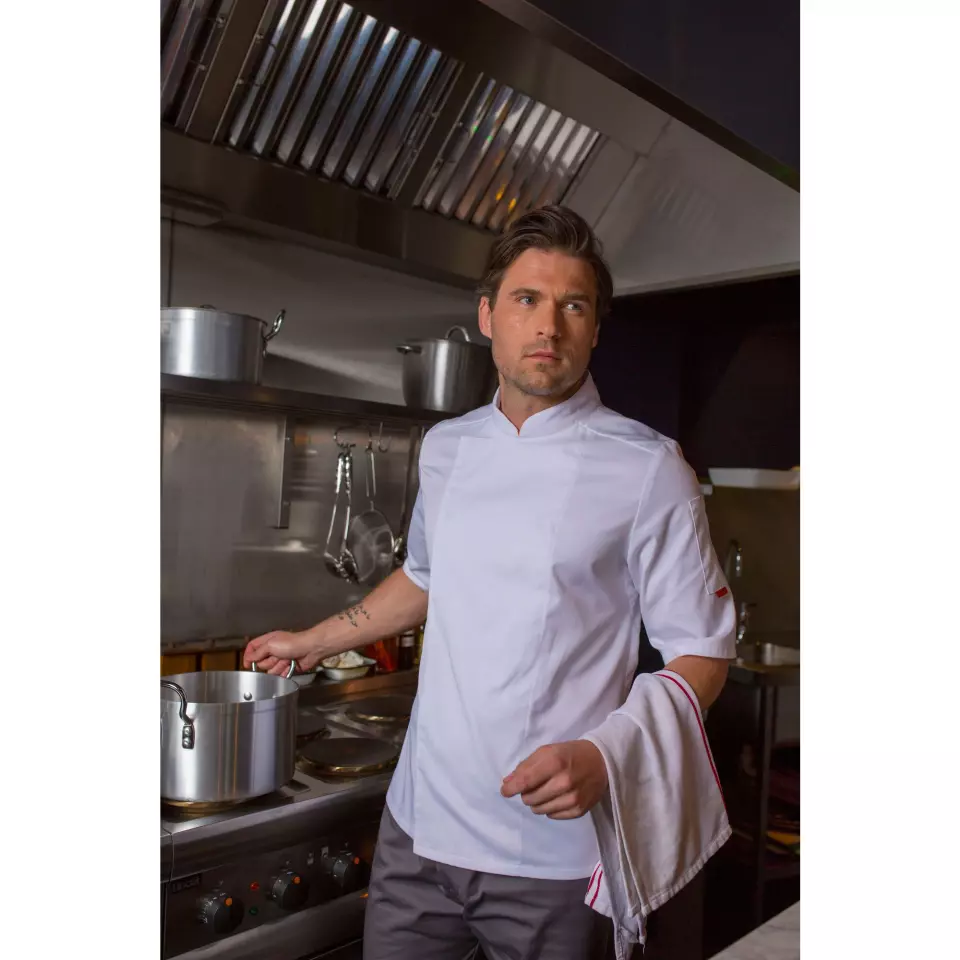 Portwest C738WHR, Chef's MeshAir Pro Jacket S/S, White, image 7, gallery thumbnail