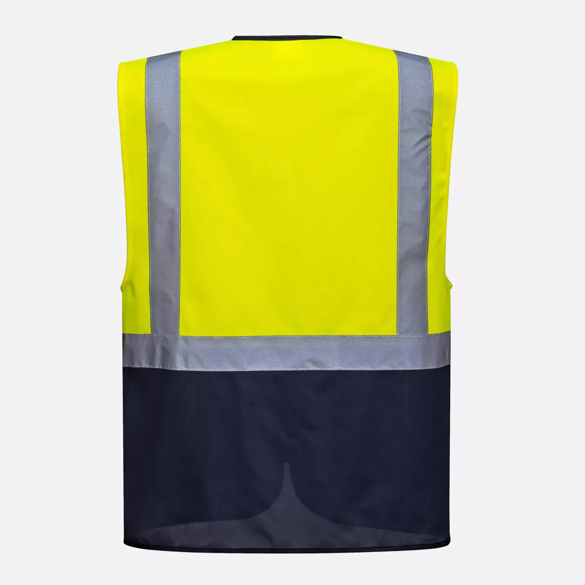 Portwest C476YNR, Warsaw Hi-Vis Contrast Executive Vest, Yellow/Navy, image 2