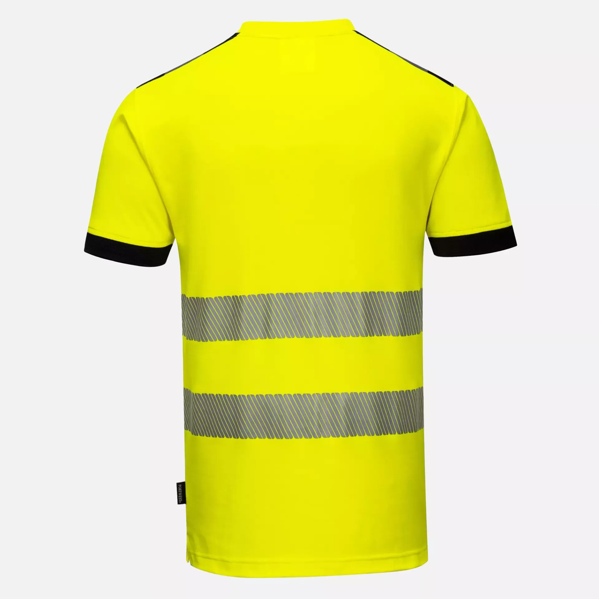 Portwest T181YBR, PW3 Hi-Vis Cotton Comfort T-Shirt S/S, Yellow/Black, image 2