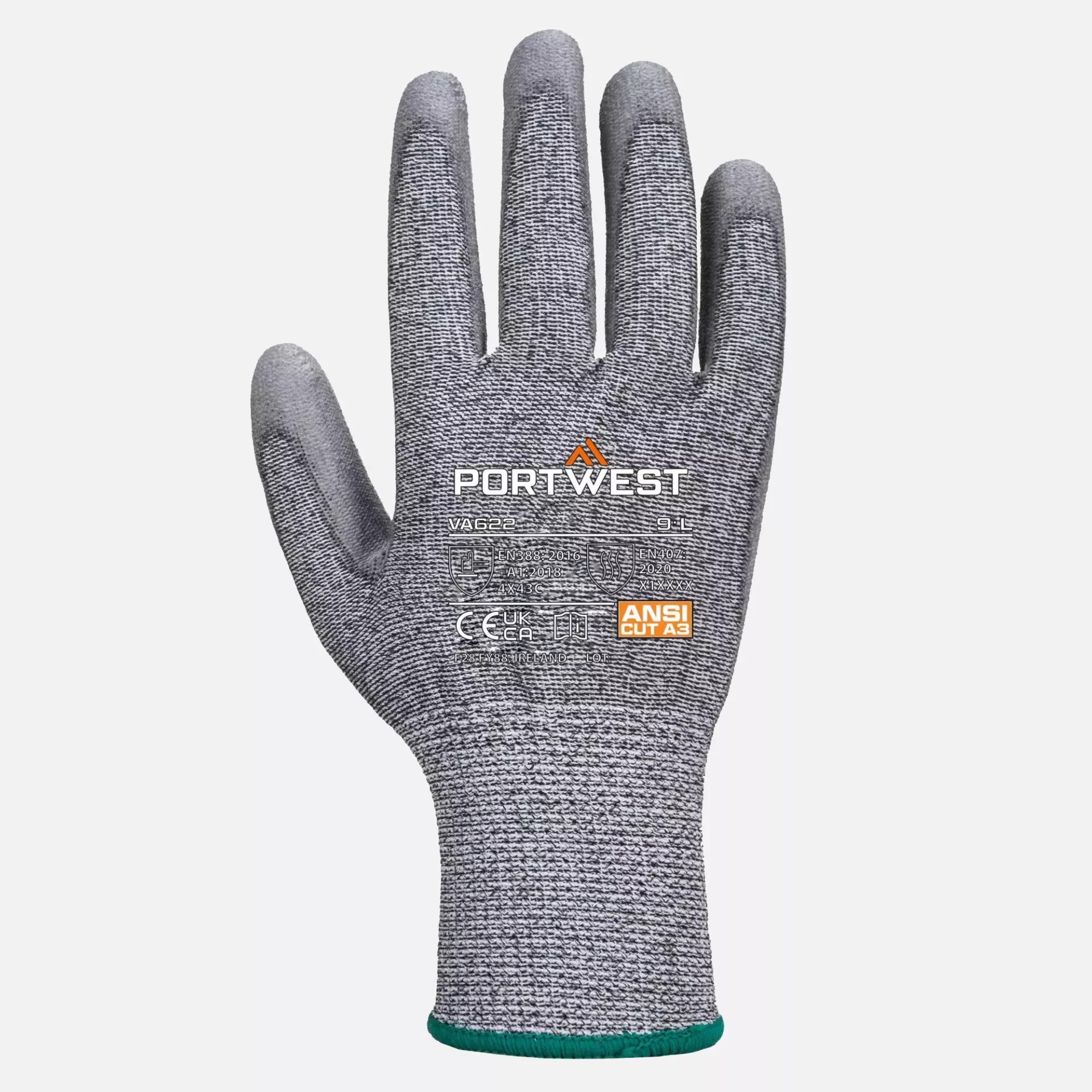 Portwest VA622G7R, Vending MR Cut PU Palm Glove, Grey, image 1