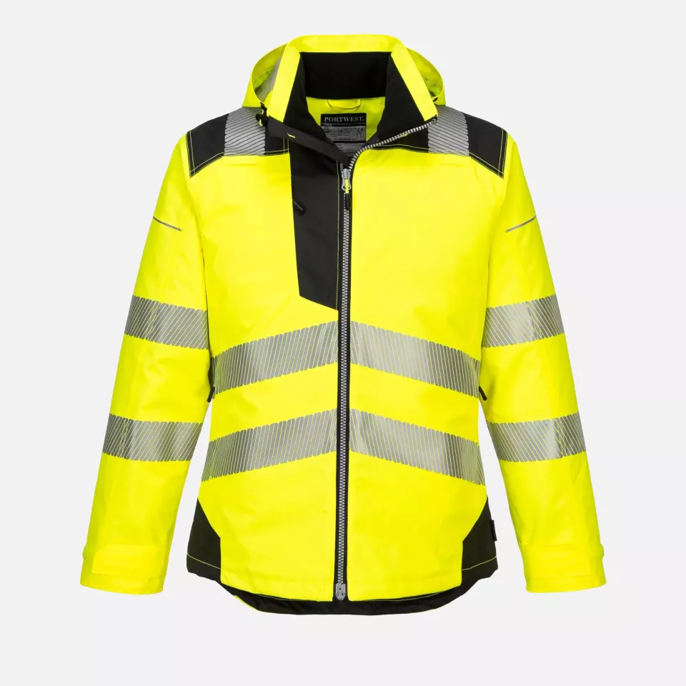 Portwest T400YBR, PW3 Hi-Vis Winterjacke, Gelb/Schwarz, image 1, gallery thumbnail
