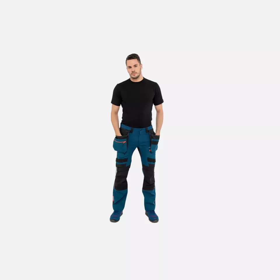 Portwest DX440MBR, DX4 Detachable Holster Pocket Trousers, Metro Blue, image 5, gallery thumbnail