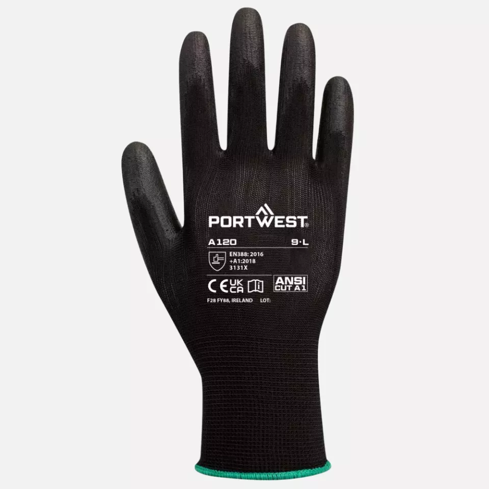 Portwest A120BKR, PU-Handschuhe, Schwarz, image 2, gallery thumbnail
