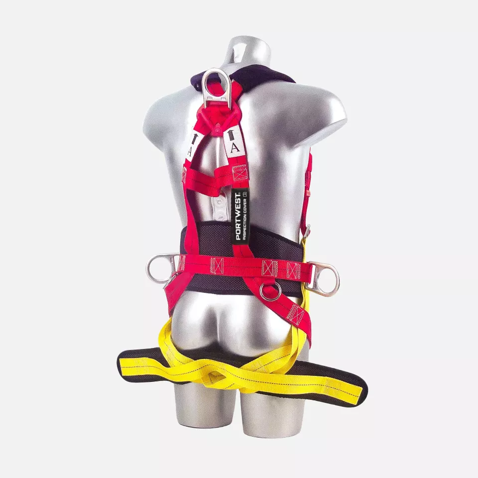 Portwest FP18RER, 3 Point Comfort Plus Harness, Red, image 3, gallery thumbnail