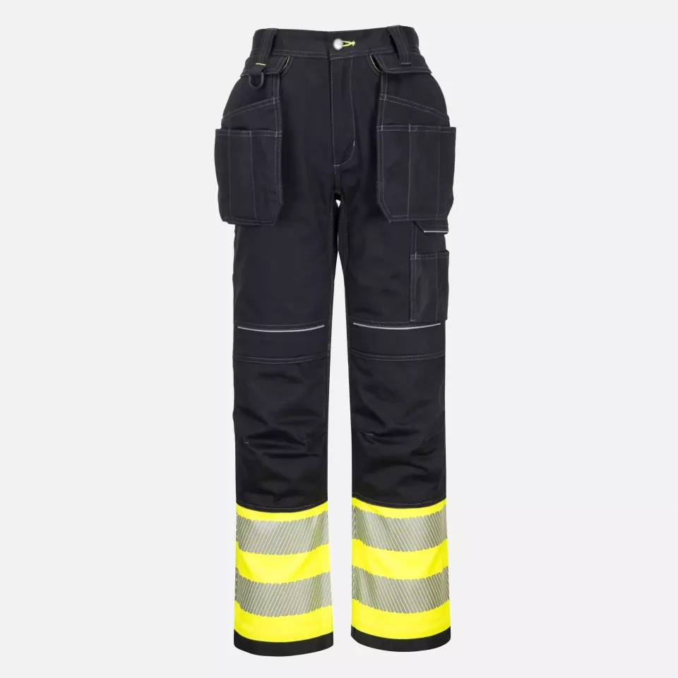 Portwest PW307YBR, PW3 Hi-Vis Klasse 1 Holstertaschenhose, Gelb/Schwarz, image 1, gallery thumbnail