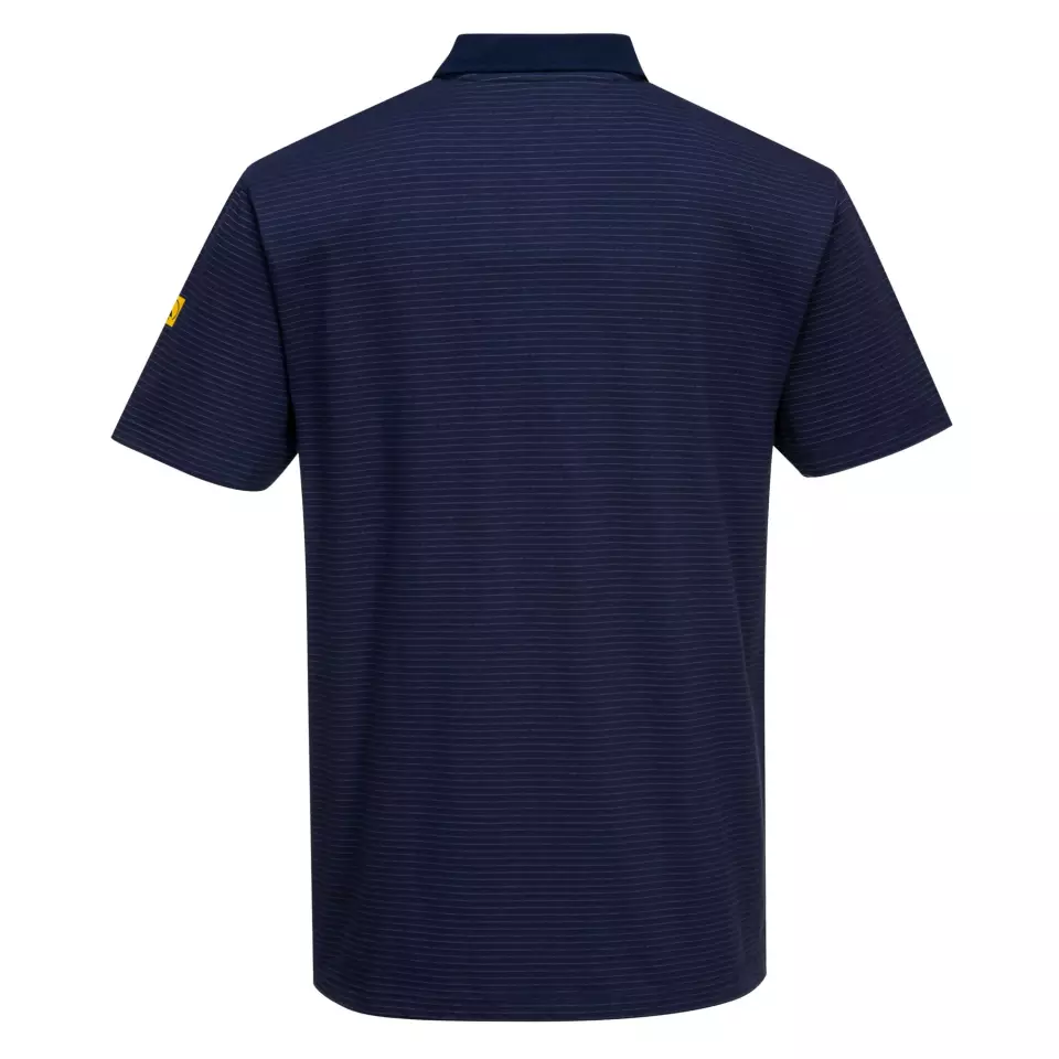 Portwest AS21NAR, Anti-Static ESD Polo Shirt S/S, Navy, image 2, gallery thumbnail