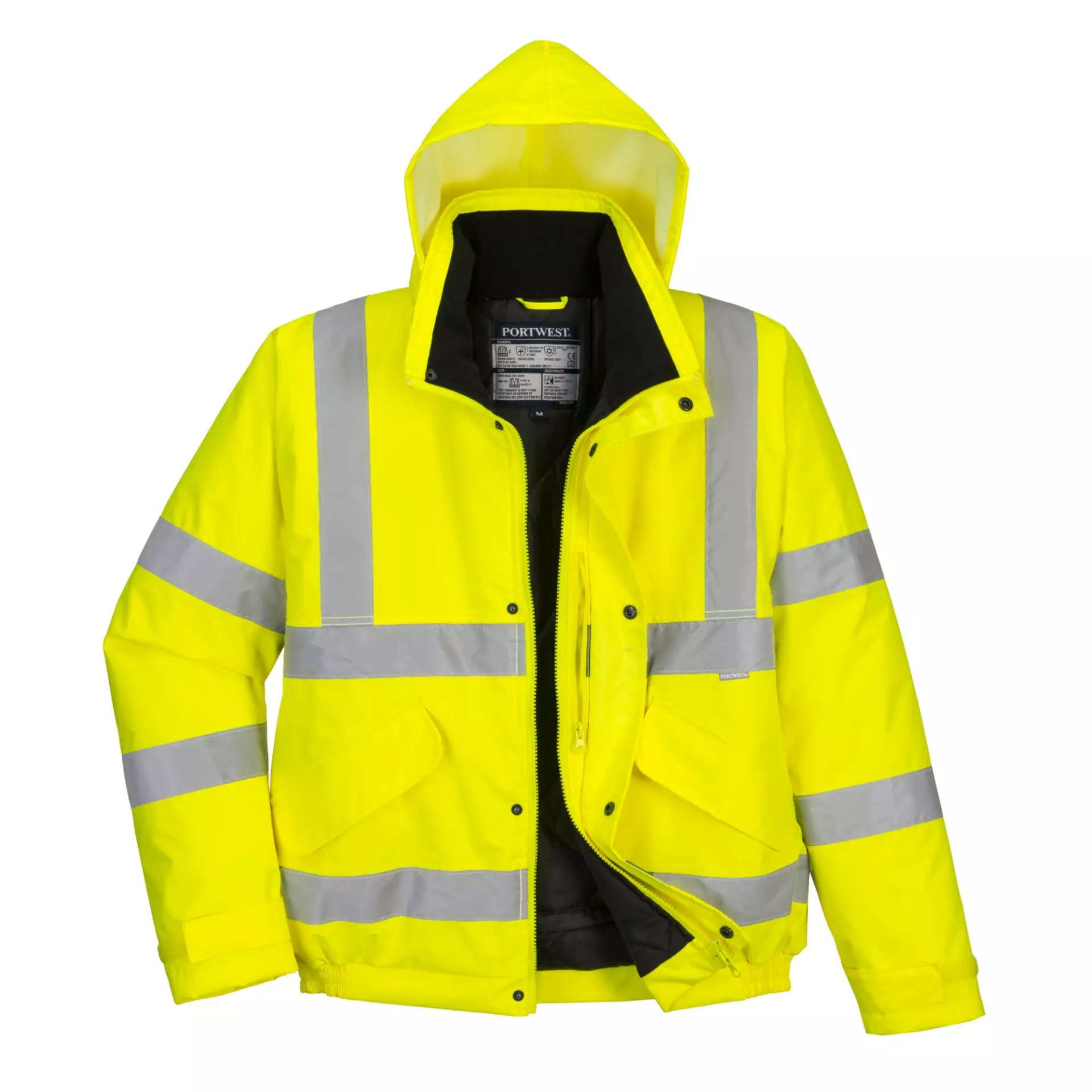 Portwest S463YER, Hi-Vis Winter Bomber Jacket, Yellow, image 5