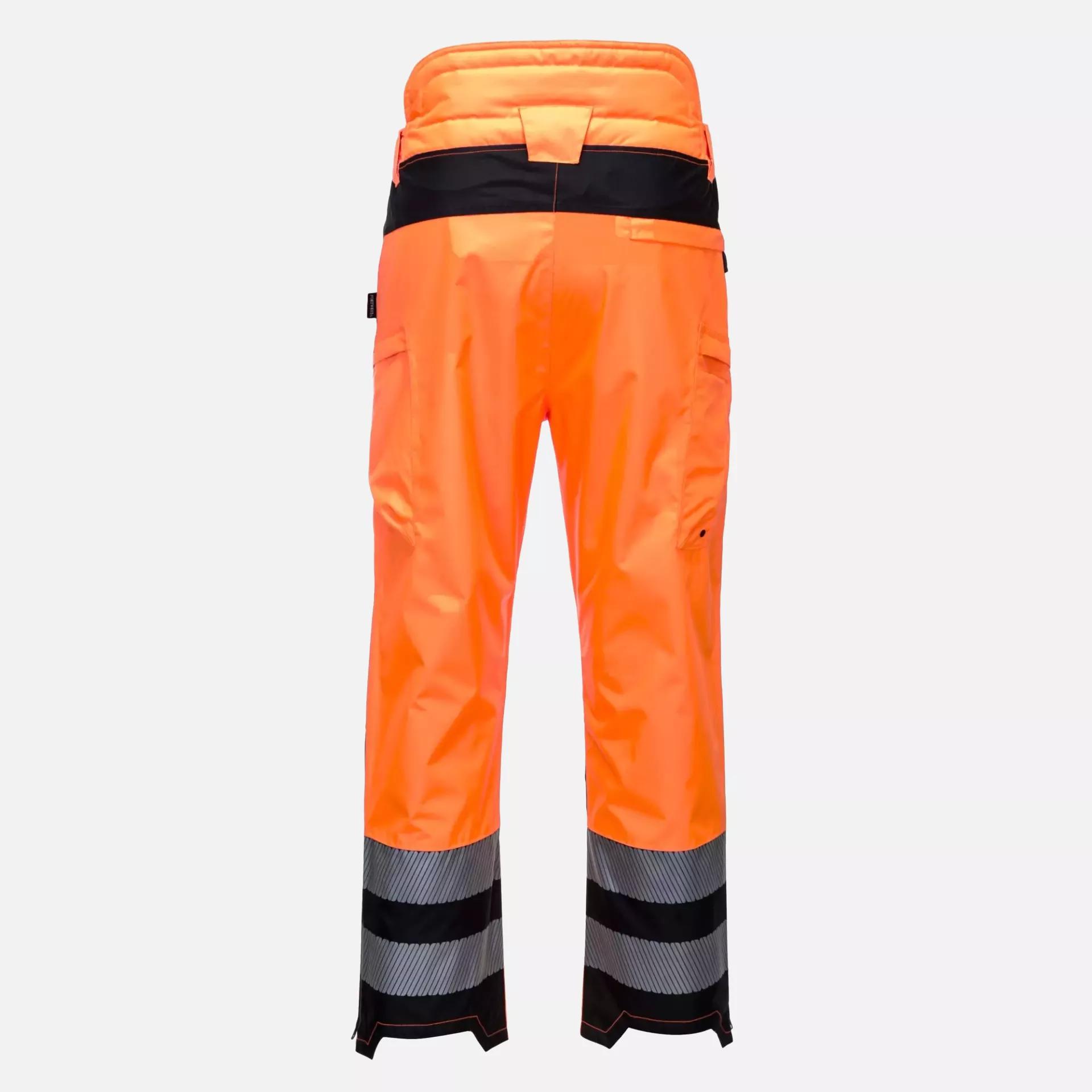 Portwest PW342OBR, PW3 Hi-Vis Extreme Rain Trousers, Orange/Black, image 2