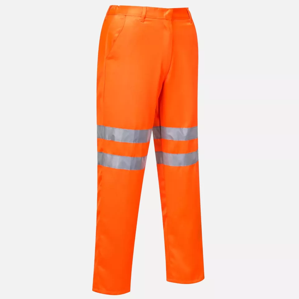 Portwest RT45ORR, Hi-Vis Polycotton Service Trousers, Orange, image 1, gallery thumbnail