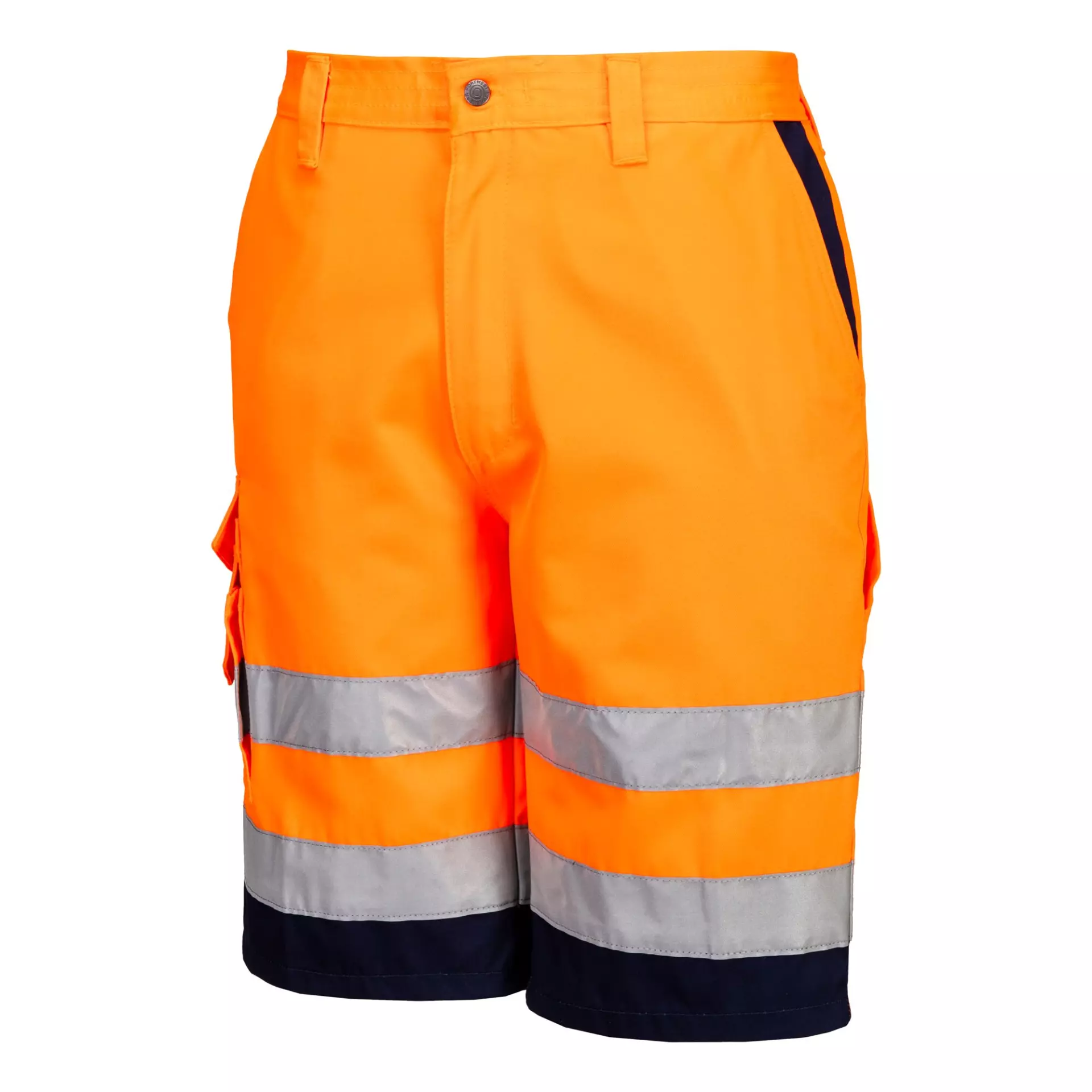Portwest E043ONR, Hi-Vis Contrast Shorts, Orange/Navy, image 3