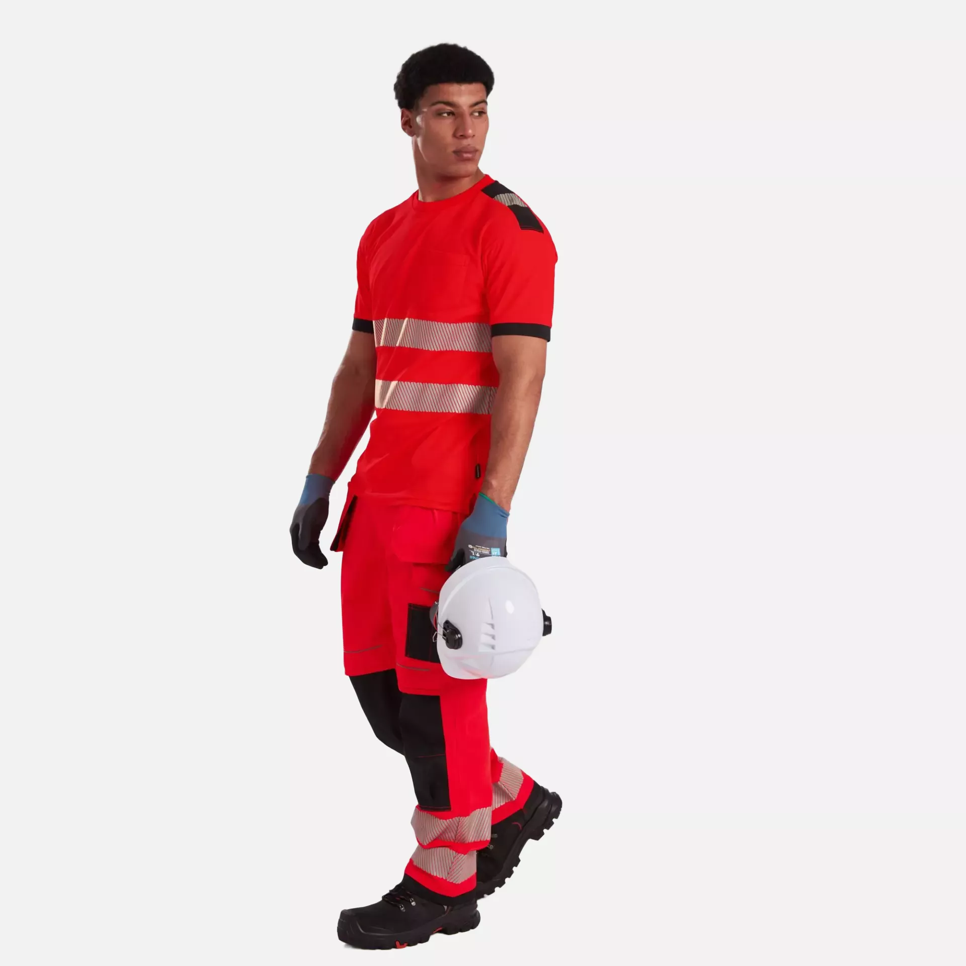 Portwest T501RBK, PW3 Hi-Vis Arbeitshose mit Holstertaschen, Rot/Schwarz, image 7