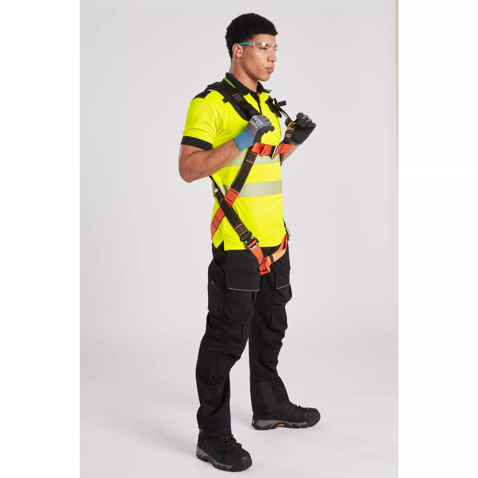 Portwest T180YBR, PW3 Hi-Vis Cotton Comfort Polo Shirt S/S, Yellow/Black, image 11