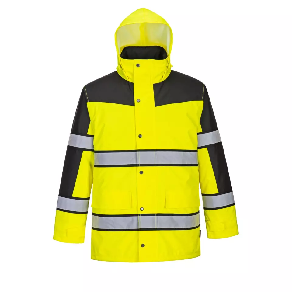 Portwest S462YER, Hi-Vis Contrast Winter Classic Jacket, Yellow, image 1, gallery thumbnail