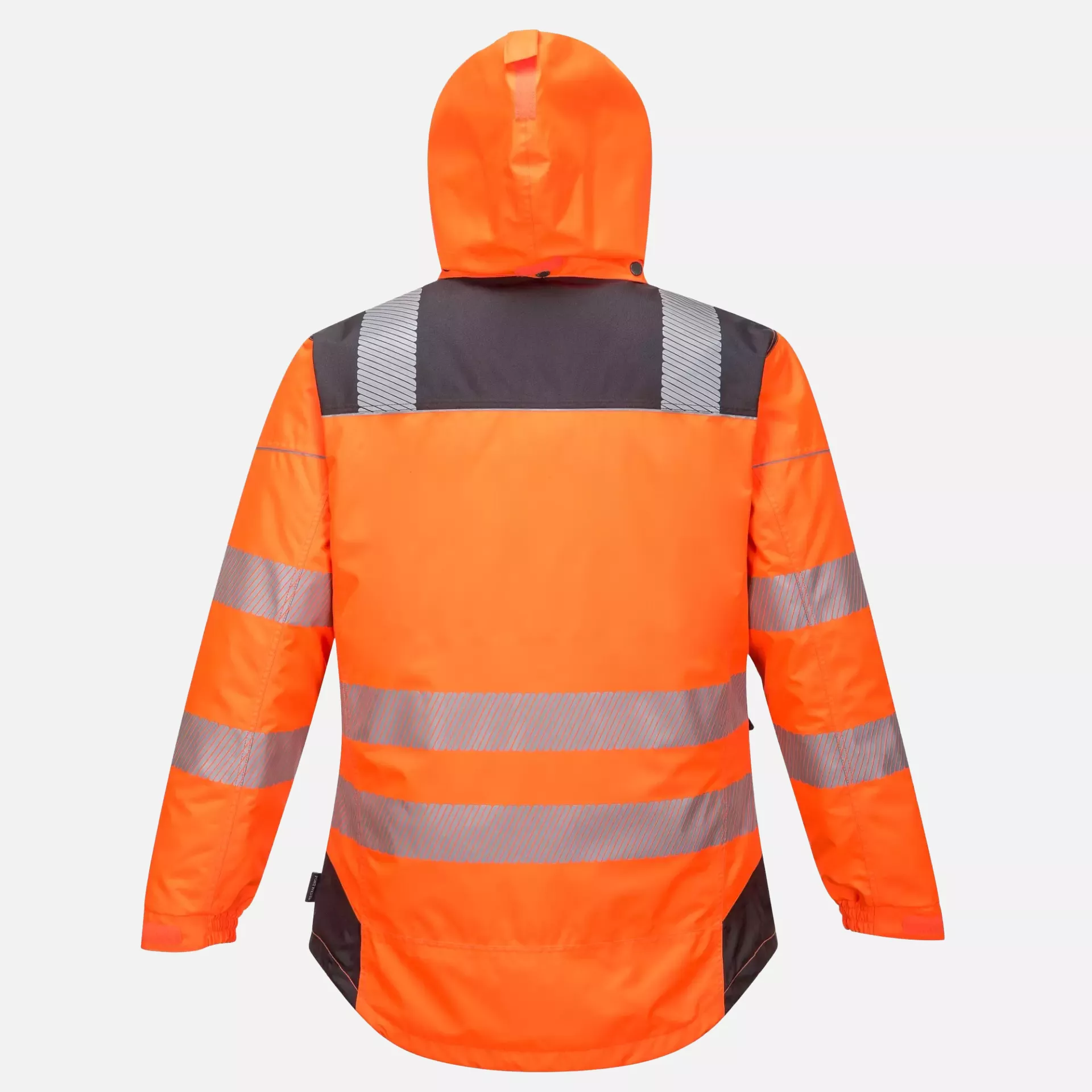 Portwest T400OGY, PW3 Hi-Vis Winter Jacket, Orange/Grey, image 2
