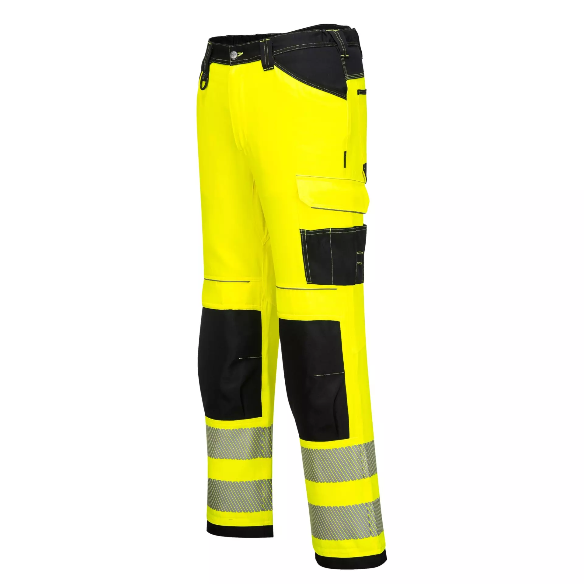 Portwest PW340YBR, PW3 Hi-Vis Work Trousers, Yellow/Black, image 1