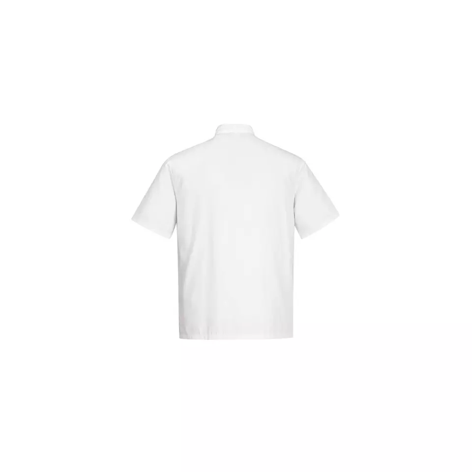 Portwest C733WHR, Chef's Cumbria Jacket S/S, White, image 2, gallery thumbnail