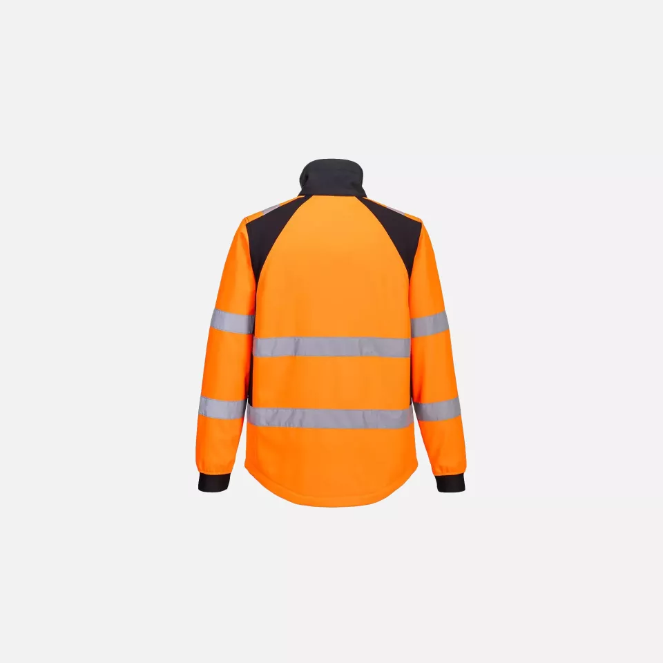 Portwest CD875OBR, WX2 Eco Hi-Vis Softshell (2L), Orange/Black, image 2, gallery thumbnail