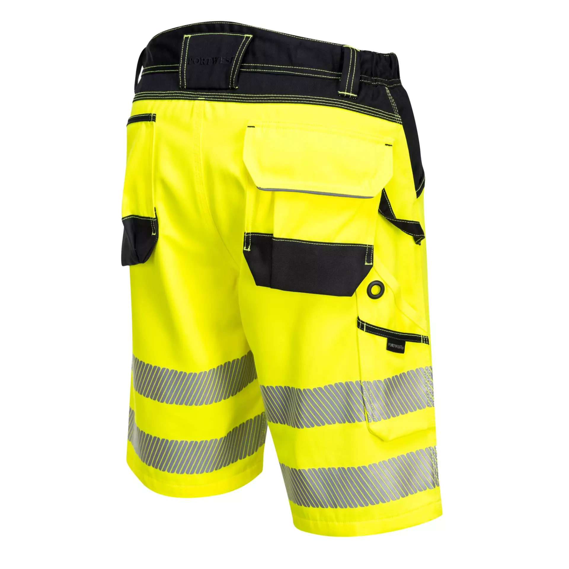 Portwest PW348YBR, PW3 Hi-Vis Shorts, Yellow/Black, image 3