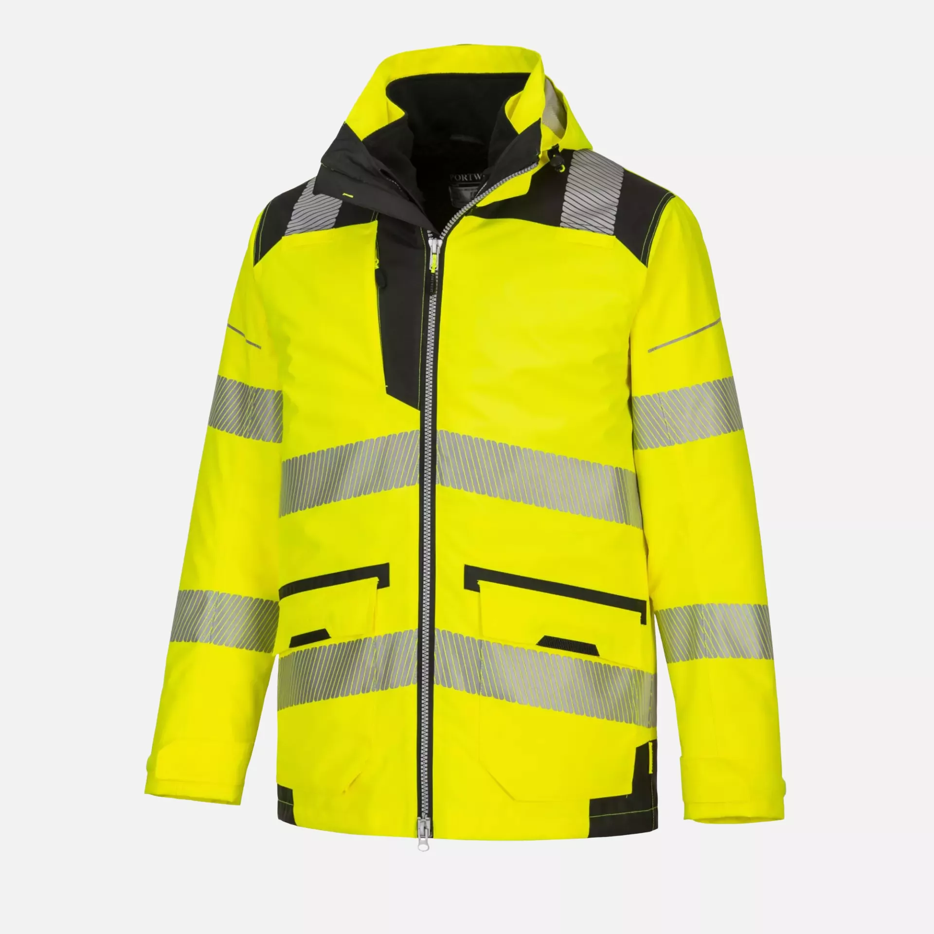 Portwest PW367YBR, PW3 Hi-Vis Breathable 5-in-1 Jacket, Yellow/Black, image 4