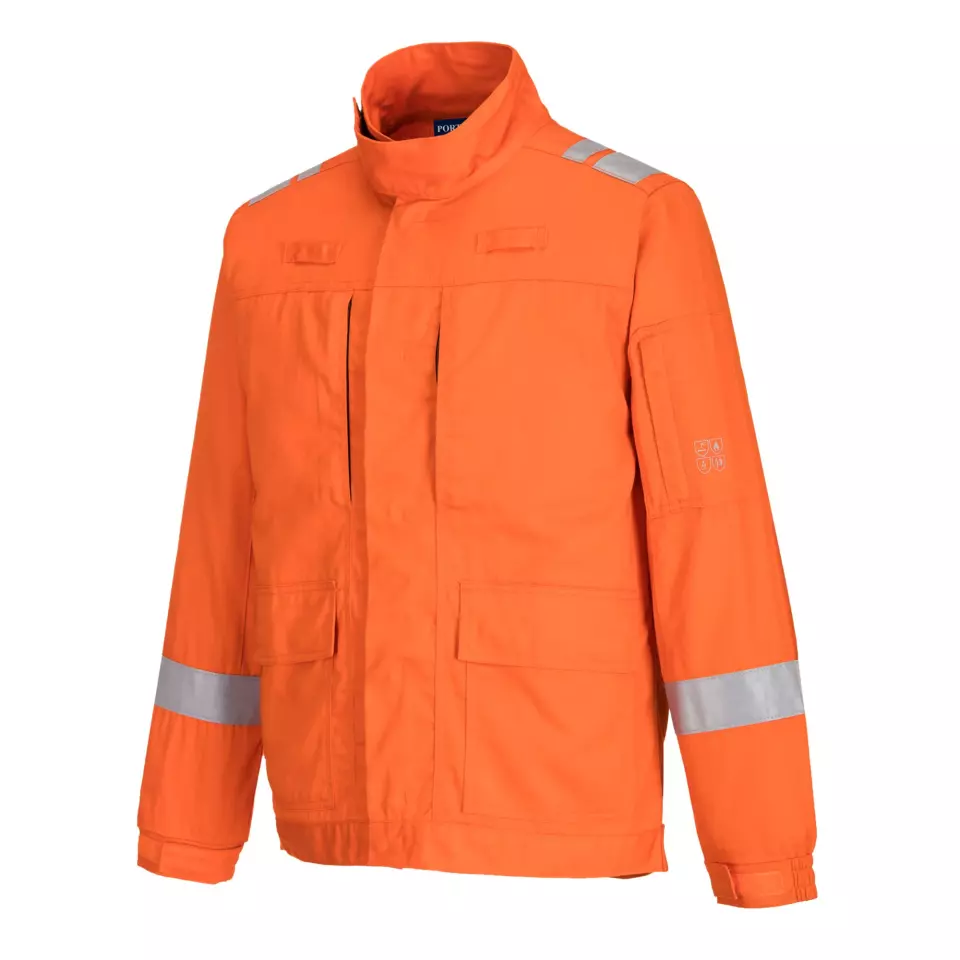 Portwest FR601ORR, Bizflame Work Lightweight Stretch Panelled FR Jacket, Orange, image 4, gallery thumbnail