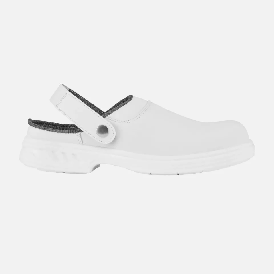 Portwest FW82WHR, Steelite Safety Clog SB FO SR WPA E A, White, image 1, gallery thumbnail
