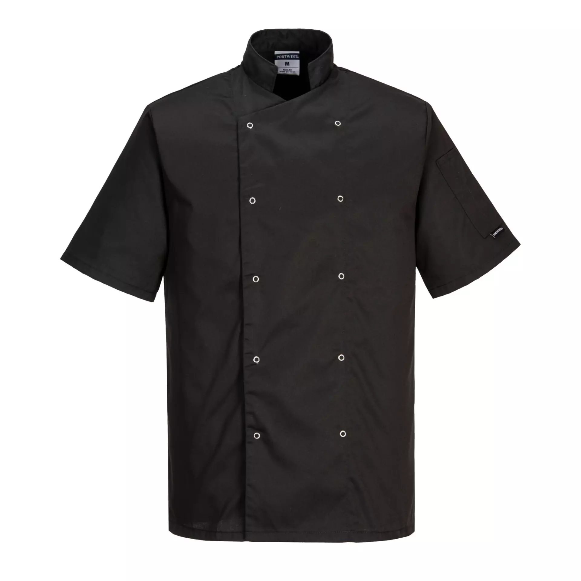 Portwest C733BKR, Chef's Cumbria Jacket S/S, Black, image 1