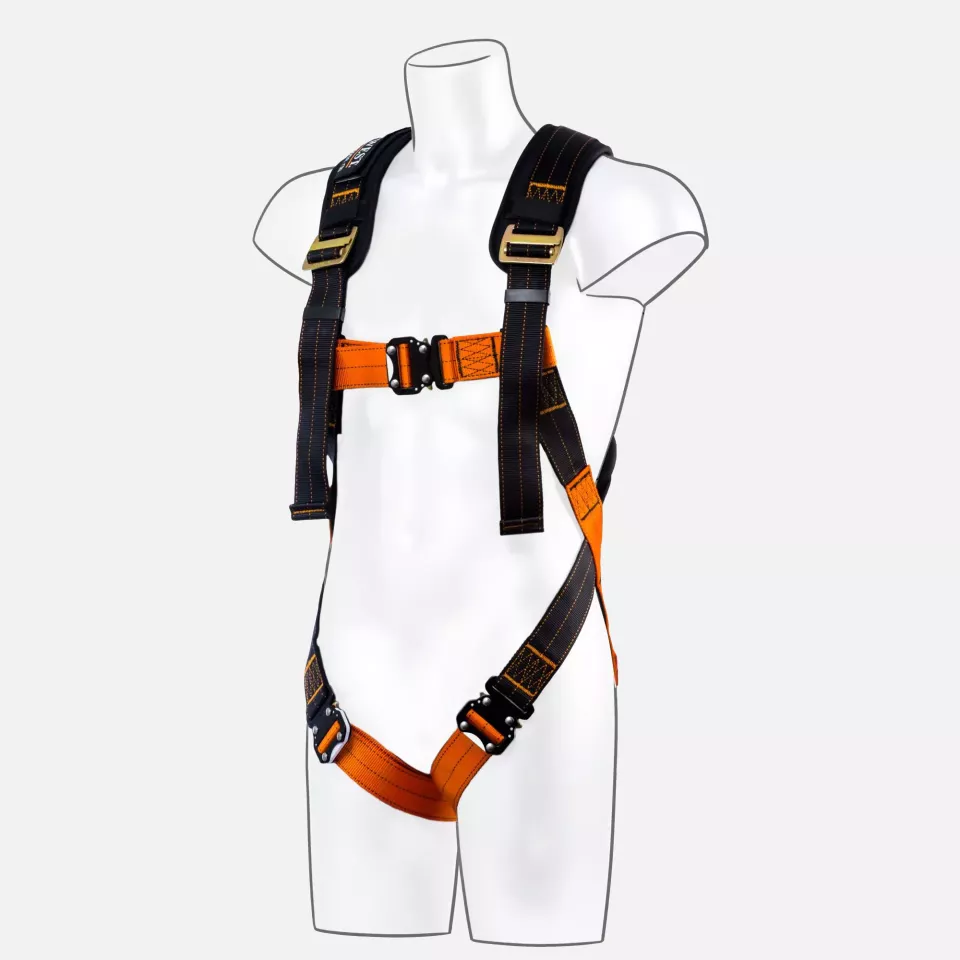 Portwest FP71K1R, Ultra 1 Point Harness, Black/Orange, image 3, gallery thumbnail