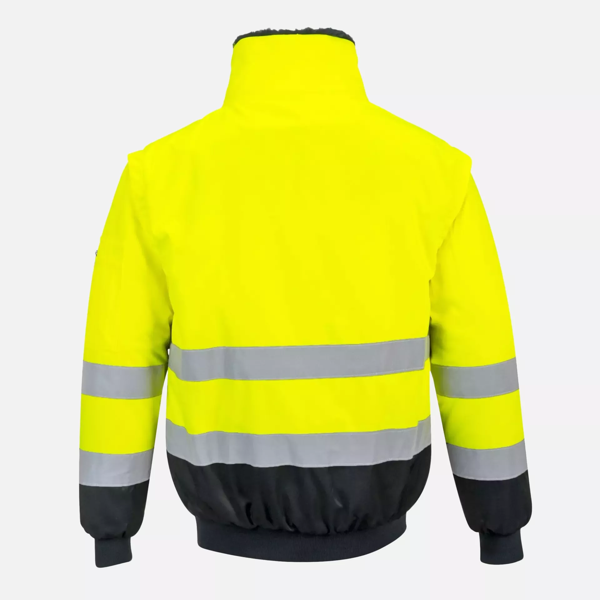 Portwest PJ50YBR, Hi-Vis 3-in-1 Contrast Pilot Jacket, Yellow/Black, image 2