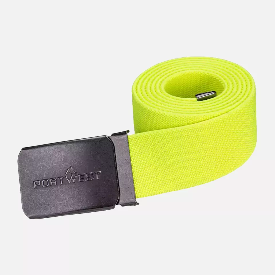 Portwest C105BKR, Elasticated Work Belt, Black, image 3, gallery thumbnail
