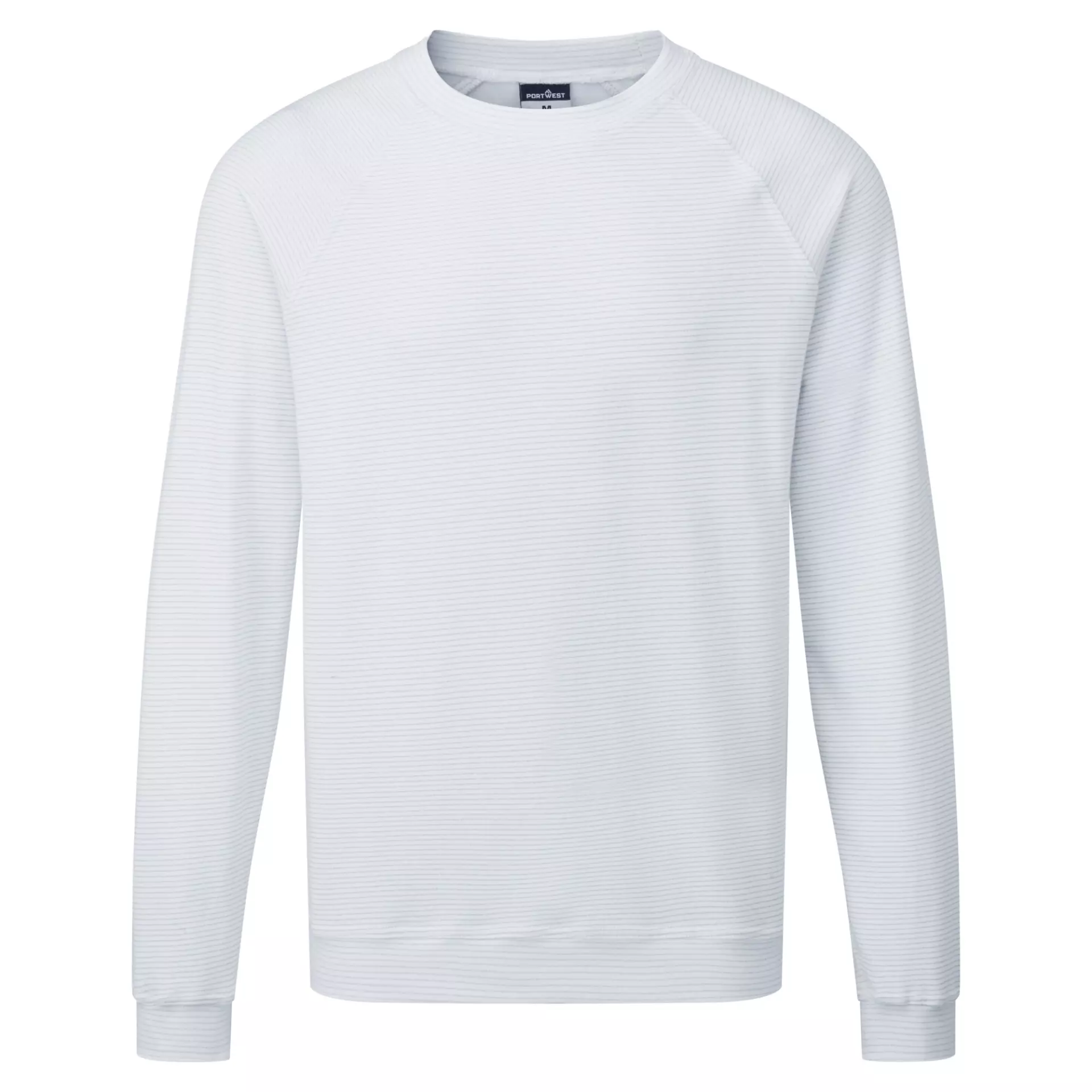 Portwest AS24WHR, Anti-Static ESD Sweatshirt, White, image 1