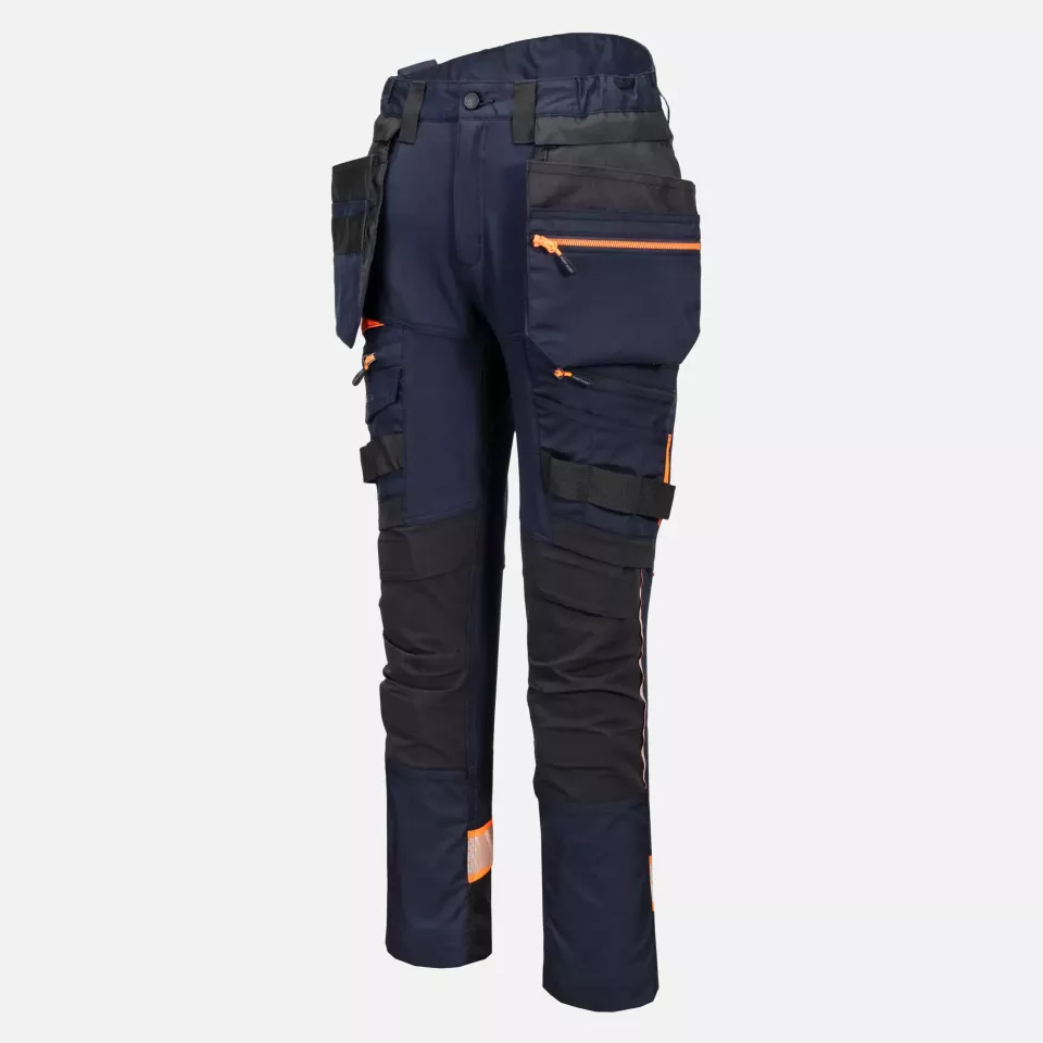 Portwest DX440DNR, DX4 Detachable Holster Pocket Trousers, Dark Navy, image 3, gallery thumbnail