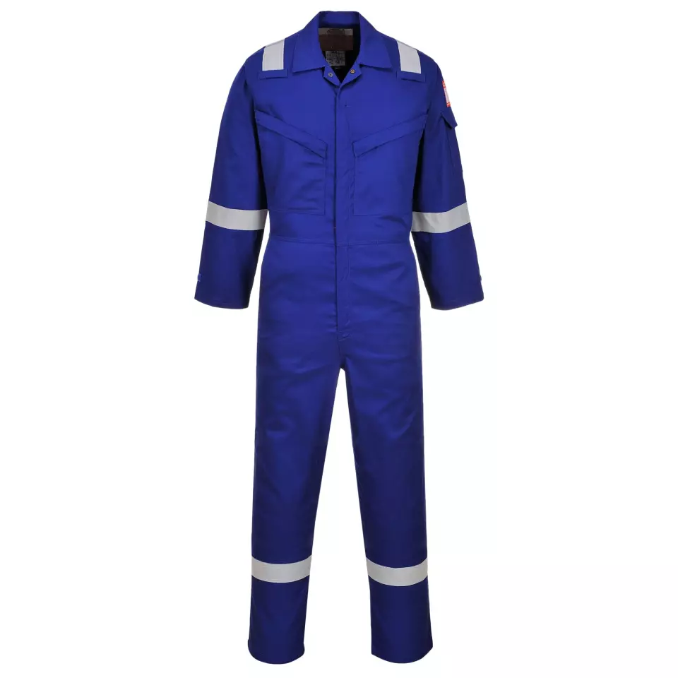 Portwest AF73RBR, Araflame Silver Coverall, Royal Blue, image 1, gallery thumbnail