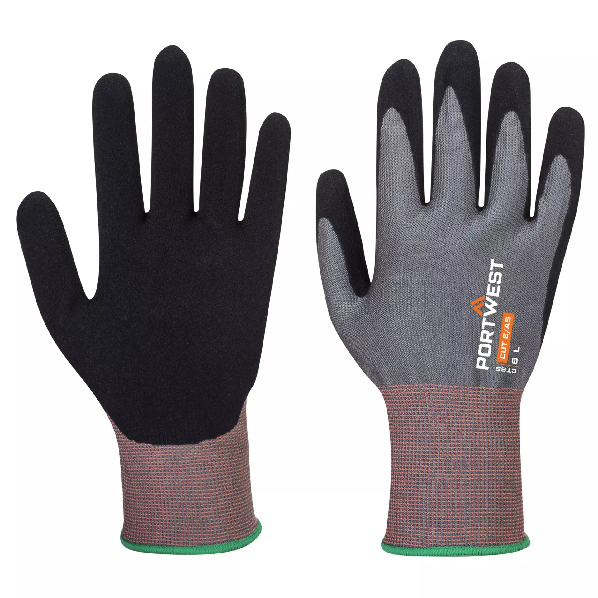 Portwest CT65G8R, CT Cut E15 Nitril-Handschuh, grau/schwarz, image 3