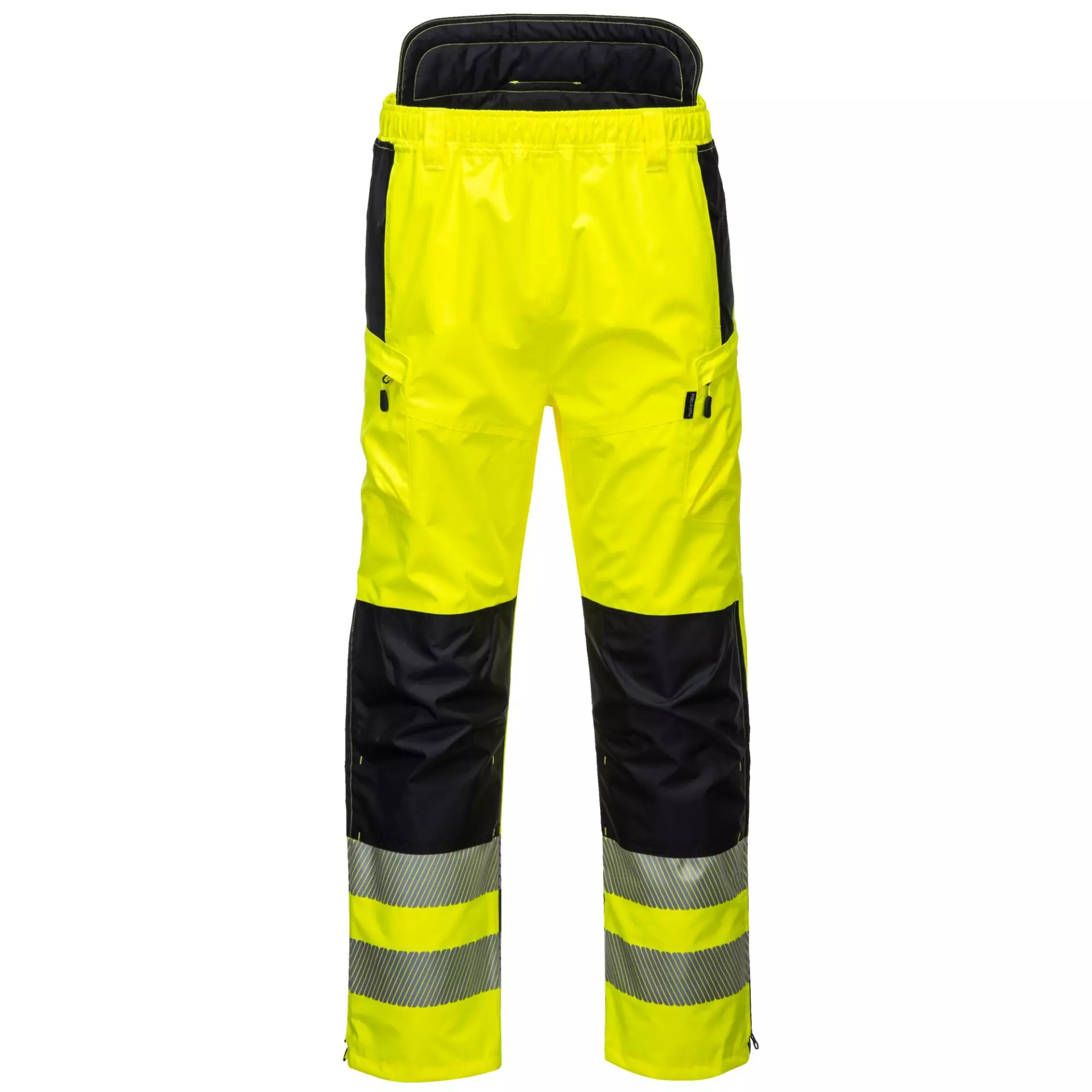 Portwest PW342YBR, PW3 Hi-Vis Extreme Rain Trousers, Yellow/Black, image 1