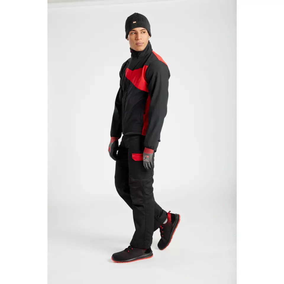 Portwest PW271BDR, PW2 Softshell (2L), Black/Red, image 7, gallery thumbnail